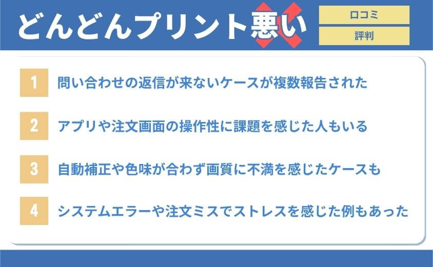 どんどんプリント・悪い口コミ