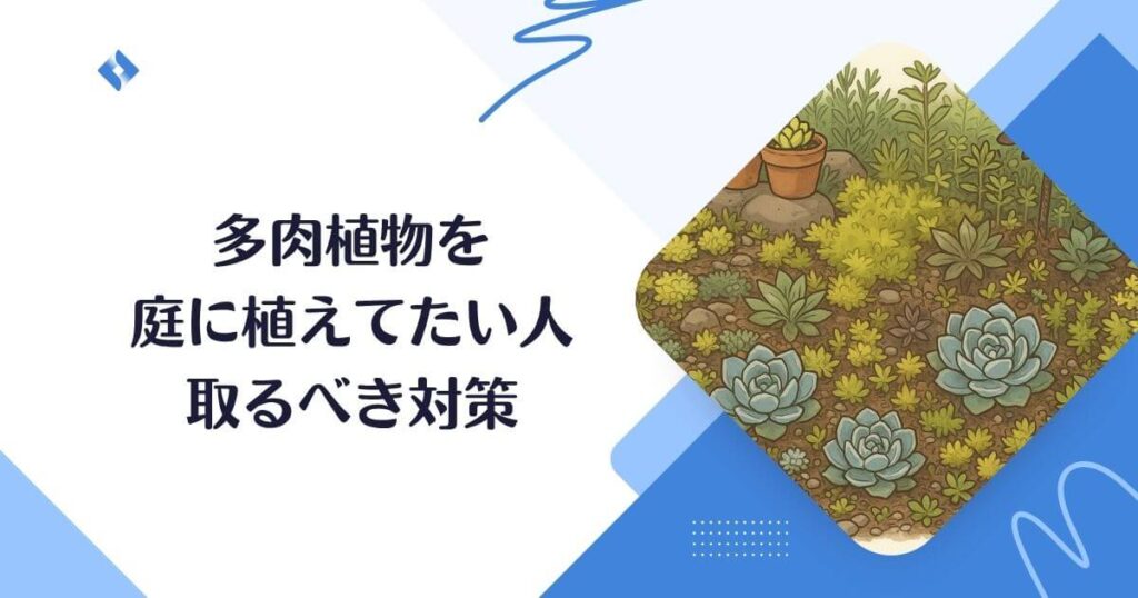 多肉植物を庭に埋めたい人の対策